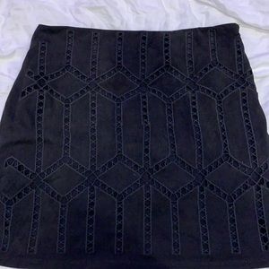Black suede skirt by Skies Are Blue
